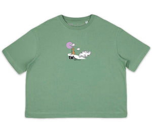 Moomin Ladies T-Shirt Green Sniff | Muumi Naisten T-Paita Vihreä Nipsu
