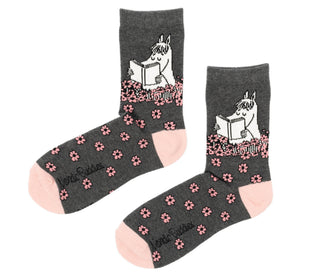 Moomin Ladies Socks Grey Snorkmaiden | Muumi Naisten Sukat Harmaa Niiskuneiti 