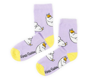 Moomin Ladies Socks Lilac Snorkmaiden | Muumi Naisten Sukat Liila Niiskuneiti