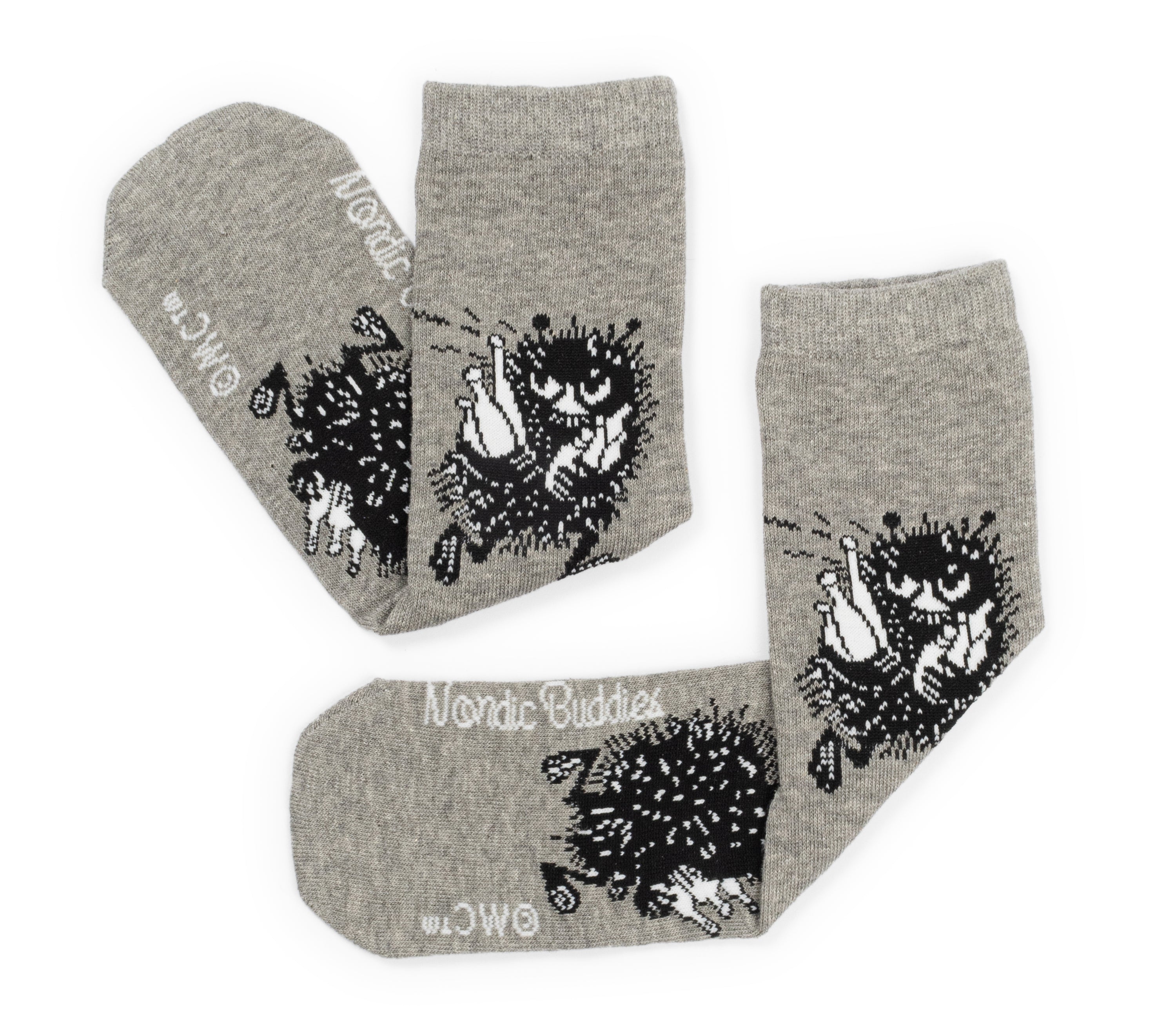 Moomin Ladies Socks Grey Stinky | Muumi Naisten Sukat Harmaa Haisuli