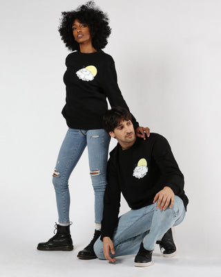 Moomin Crewneck College Black Moominpappa | Muumi Crewneck College Musta Muumipappa