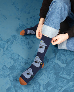 Moomin Men’s Socks Navy Blue The Groke | Muumi Miesten Sukat Tummansininen Mörkö