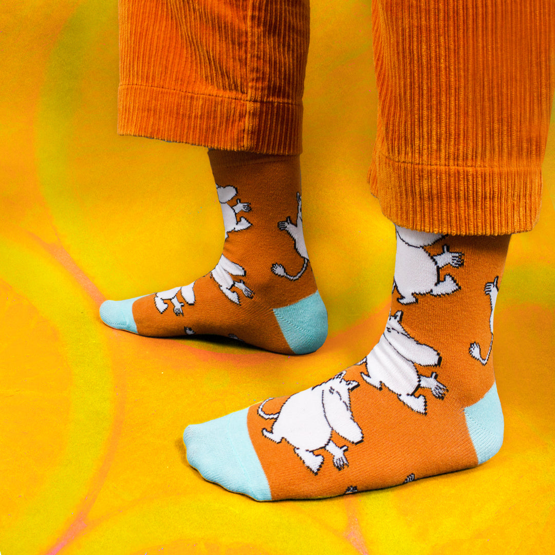 Moomin Ladies Socks Brown Moomintroll | Muumi Naisten Sukat Ruskea Muumipeikko