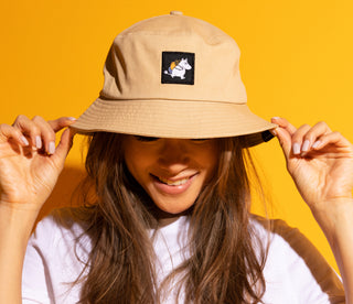 Moomin Bucket Hat Beige Moomintroll | Muumi Kalastajahattu Beige Muumipeikko 