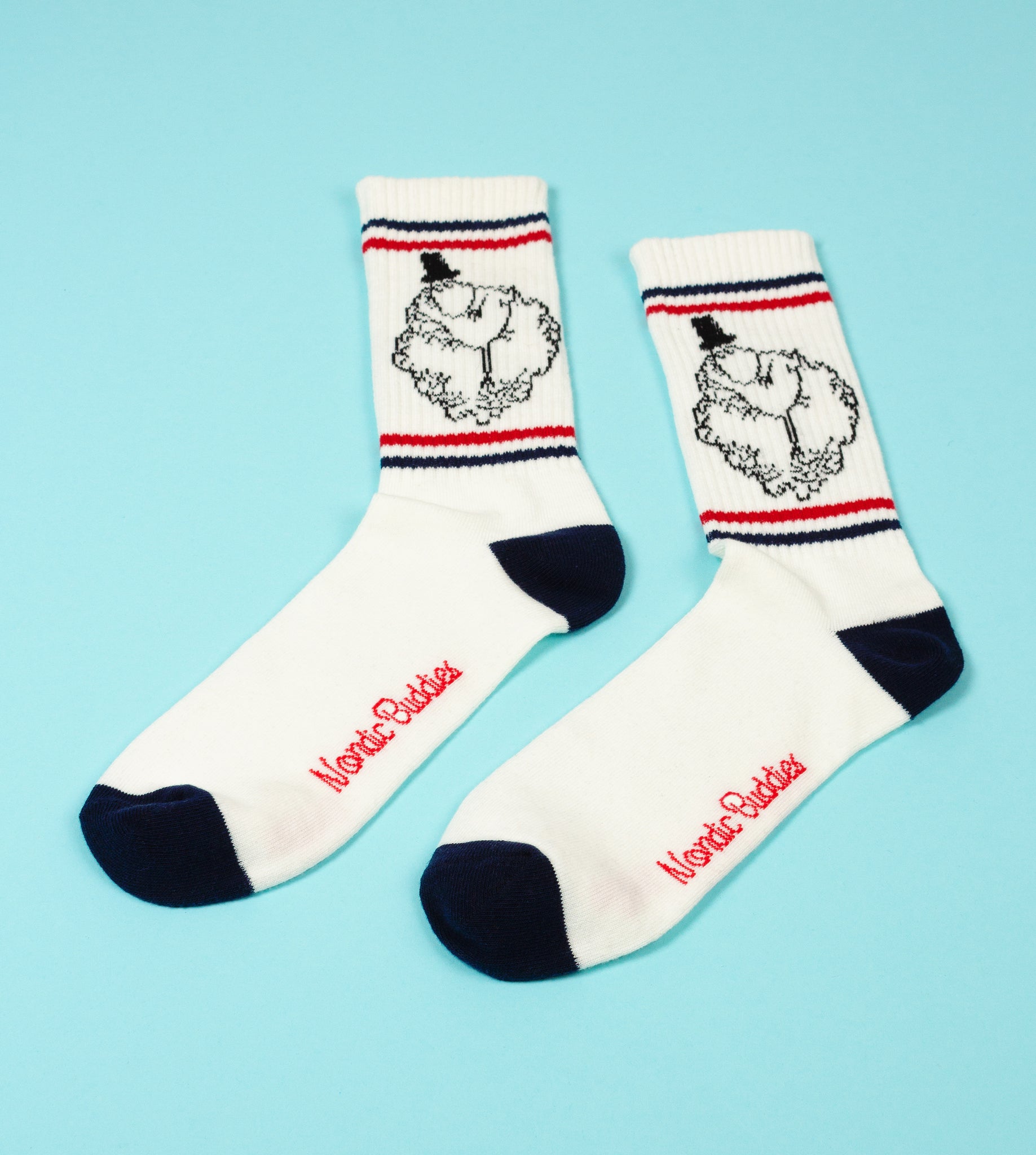 Moominpappa Retro Men Socks - White
